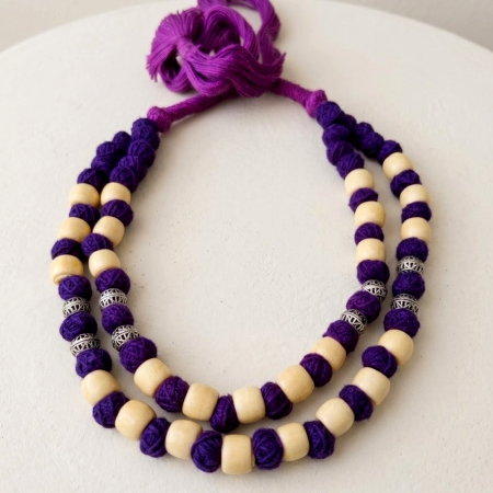 Handmade Jewelry Purple Bead Layered Necklace